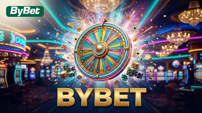 The BYBET casino interface clearly displays the Crazy Time wheel before a spin.