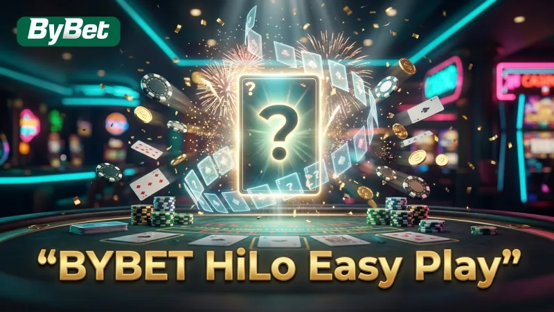 BYBET's intuitive interface makes HiLo card prediction straightforward to learn.