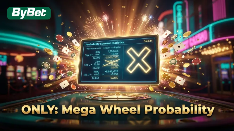 Understand multiplier probability to manage your BYBET Mega Wheel expectations.